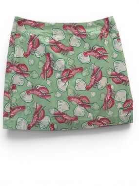Vineyard Vines Mint Green & Pink Coastal Print Skirt - Lobsters  - Size 6